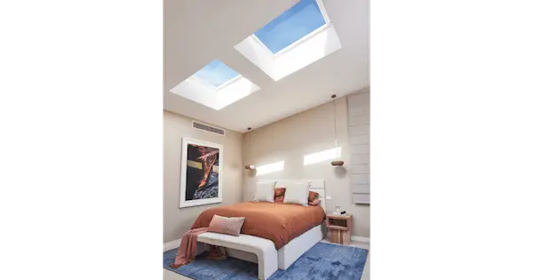 Bedroom velux skylights